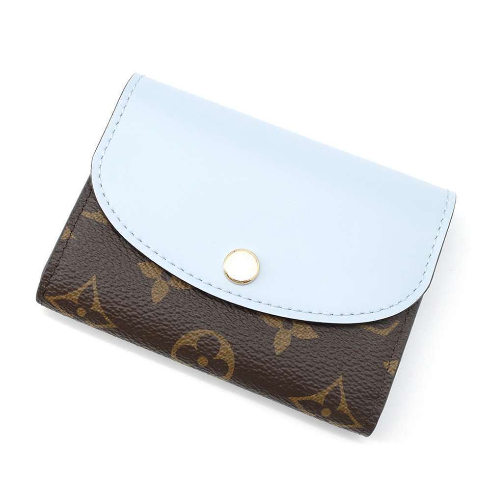 Louis Vuitton Monogram Wallet Porte Monnaie Rosalie Olympe BLEU Blue